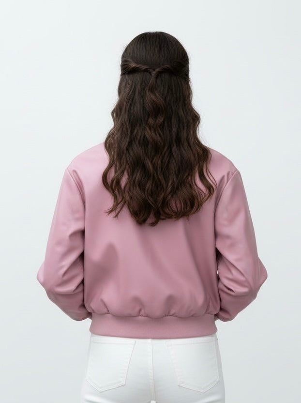 BLOUSON BOMBER EN SIMILICUIR