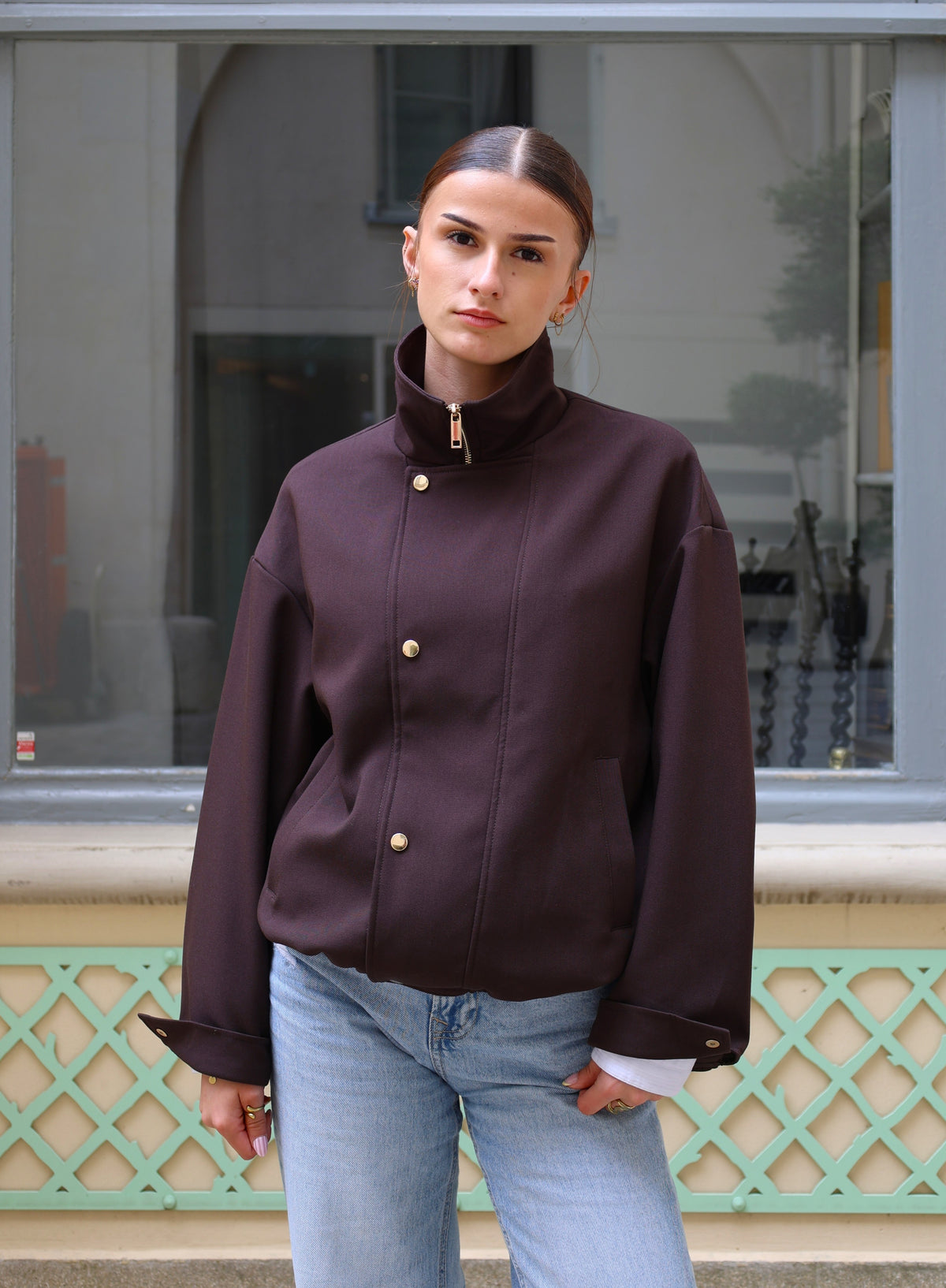 BLOUSON BOMBER A COL MONTANT - K-ZELL PARIS
