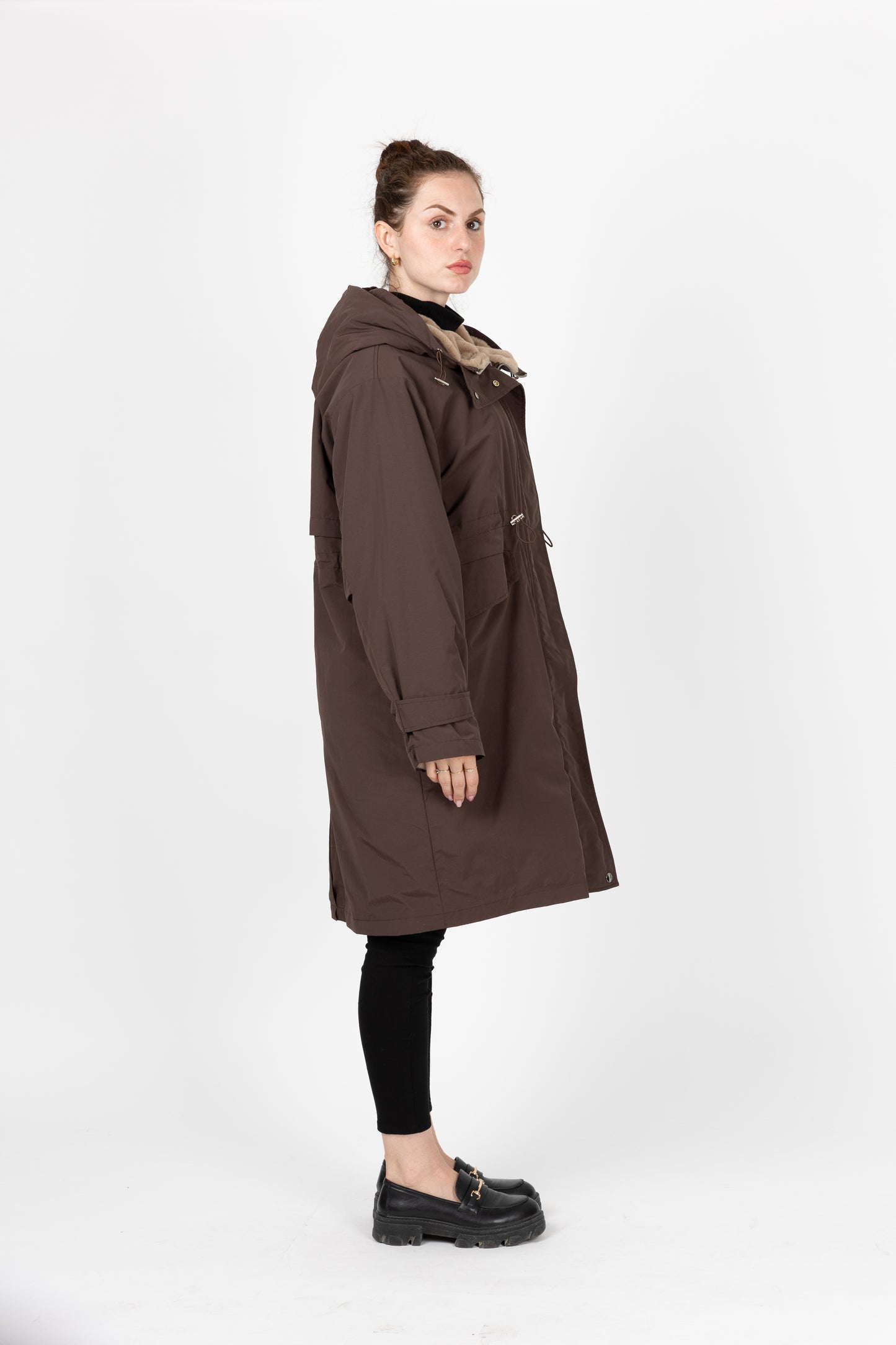 PARKA À CAPUCHE INTÉRIEUR FAUSSE FOURRURE