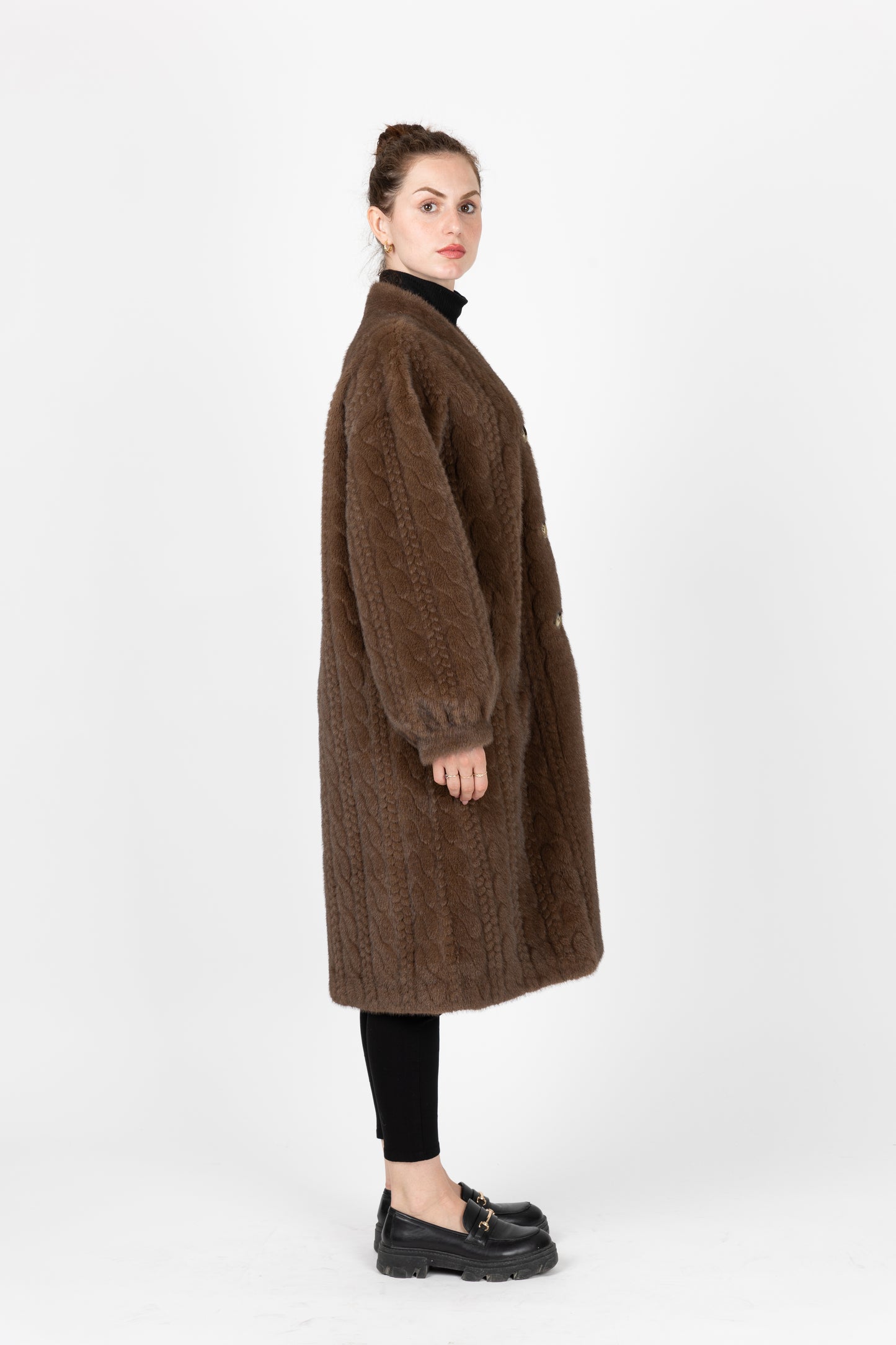 CARDIGAN LONG EN FAUSSE FOURRURE