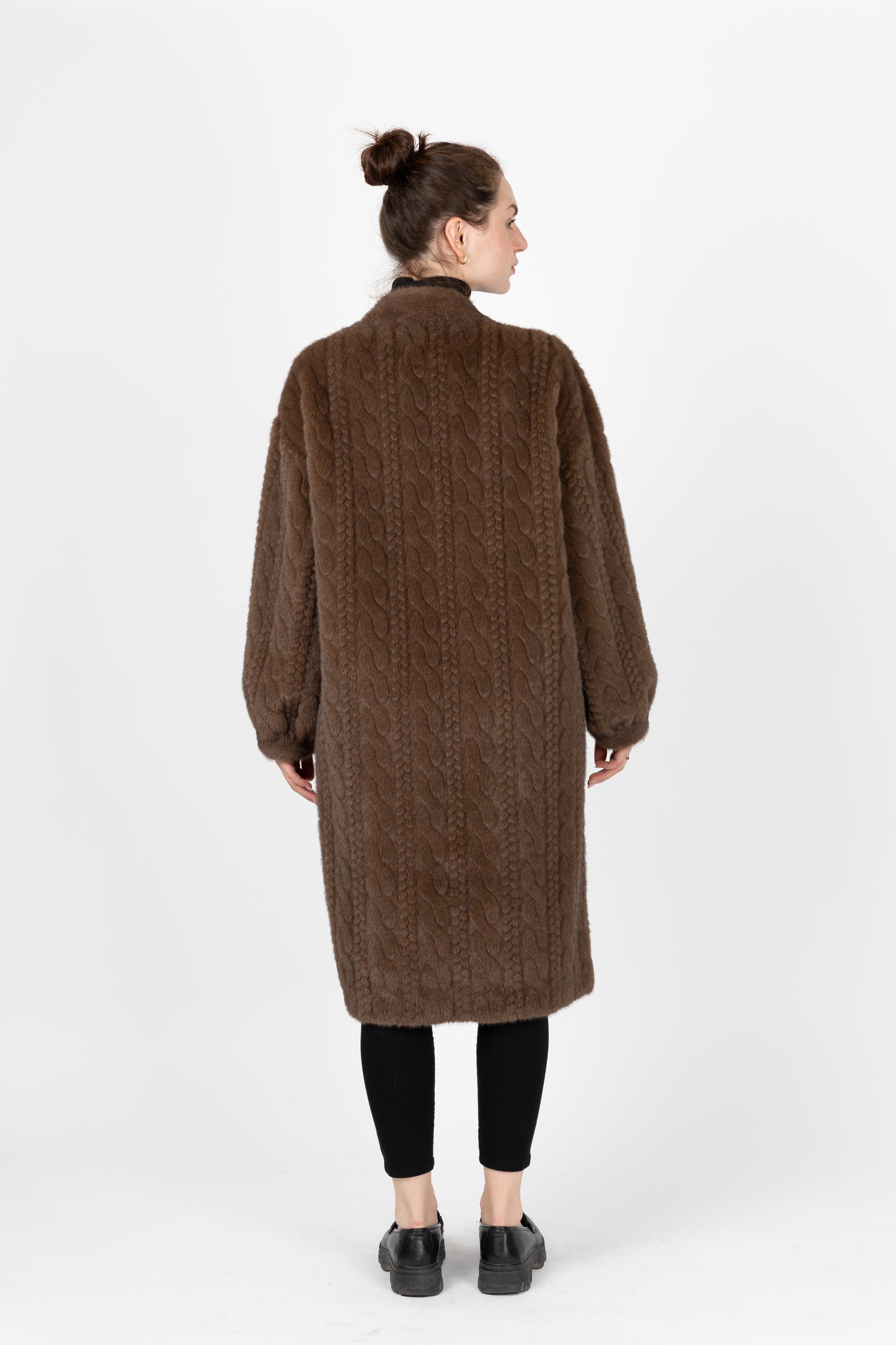 CARDIGAN LONG EN FAUSSE FOURRURE