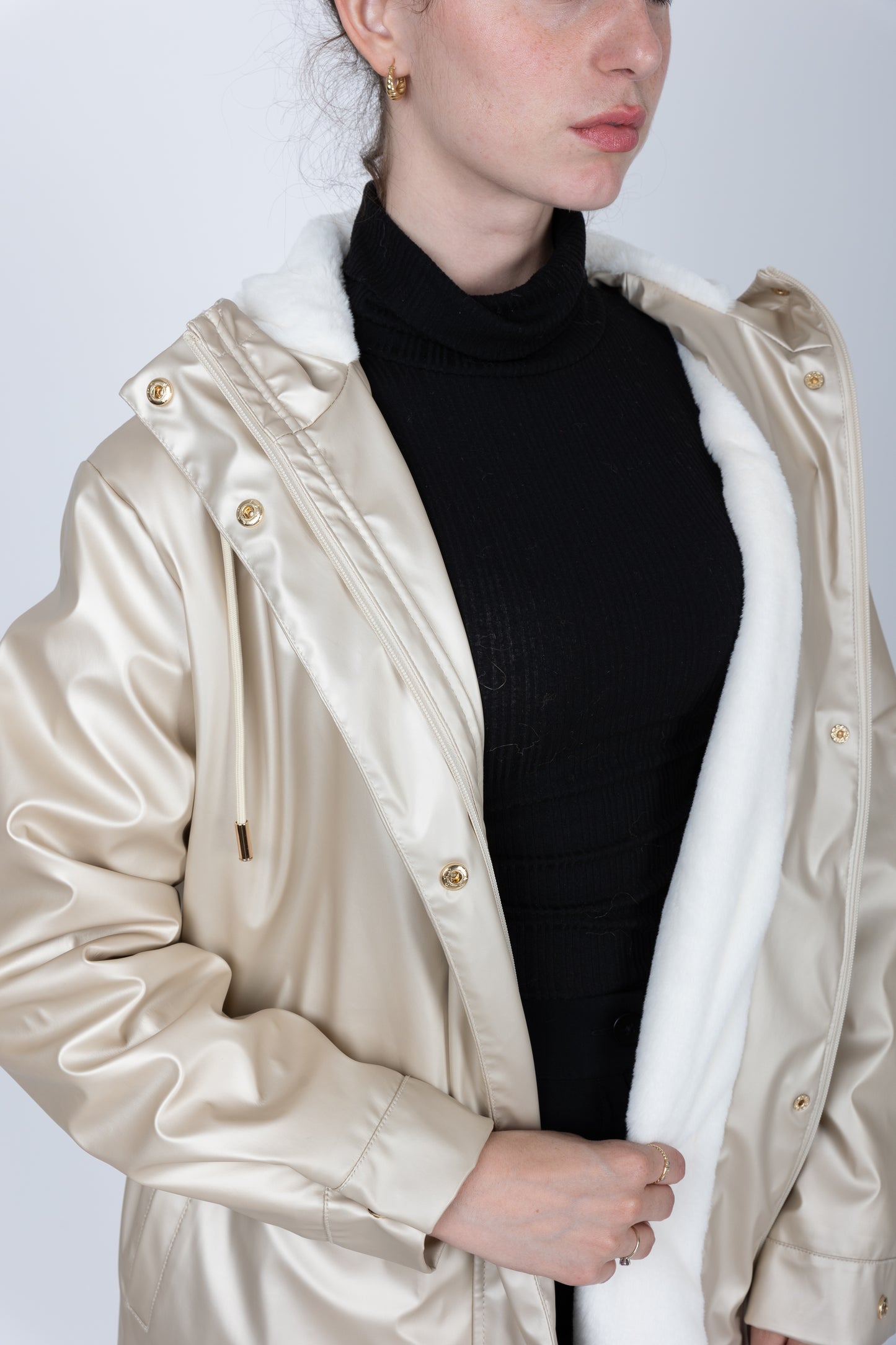 PARKA IMPERMÉABLE A CAPUCHE INTÉRIEUR FAUSSE FOURRURE