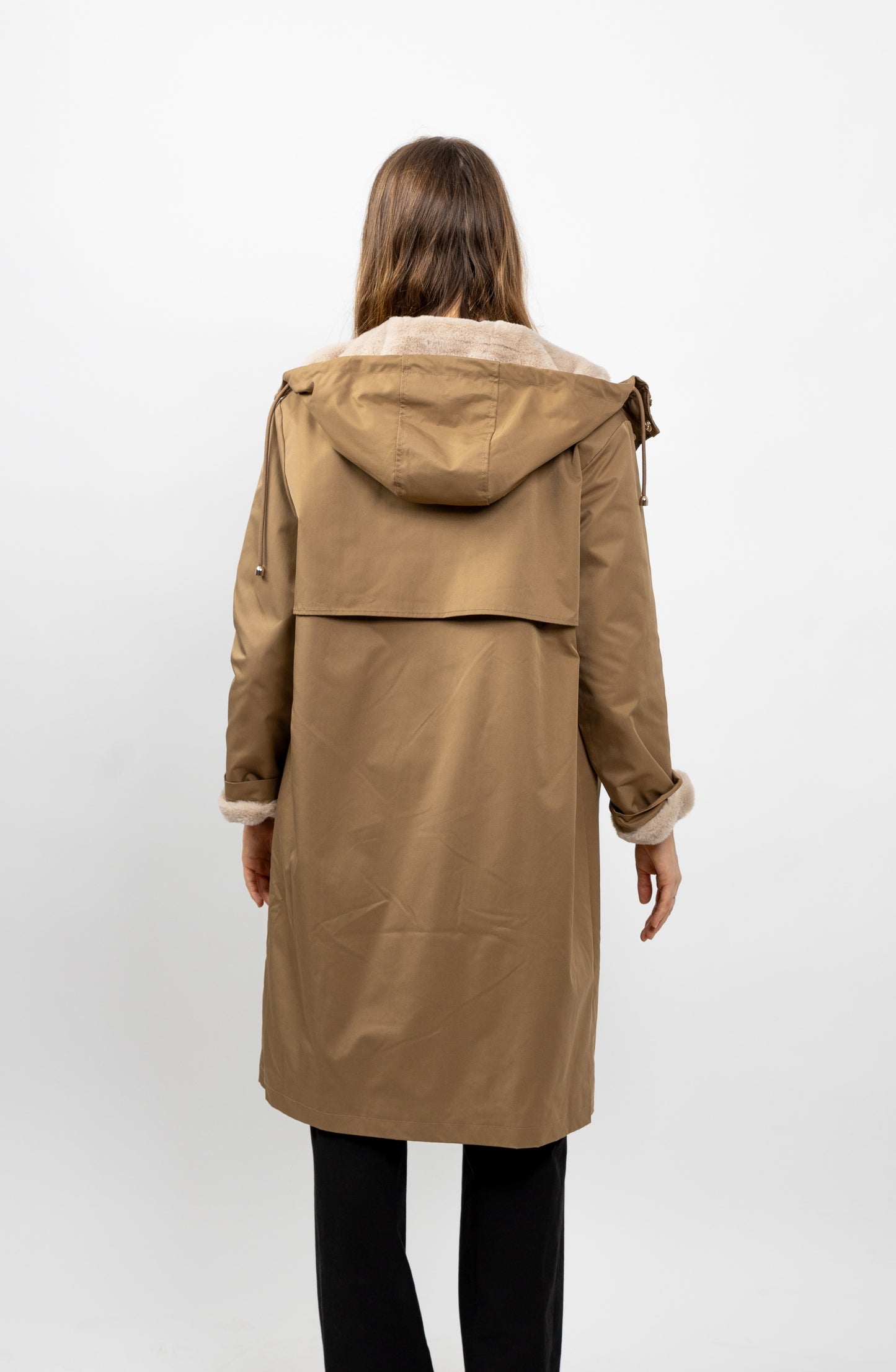 PARKA Á CAPUCHE INTÉRIEUR FAUSSE FOURRURE