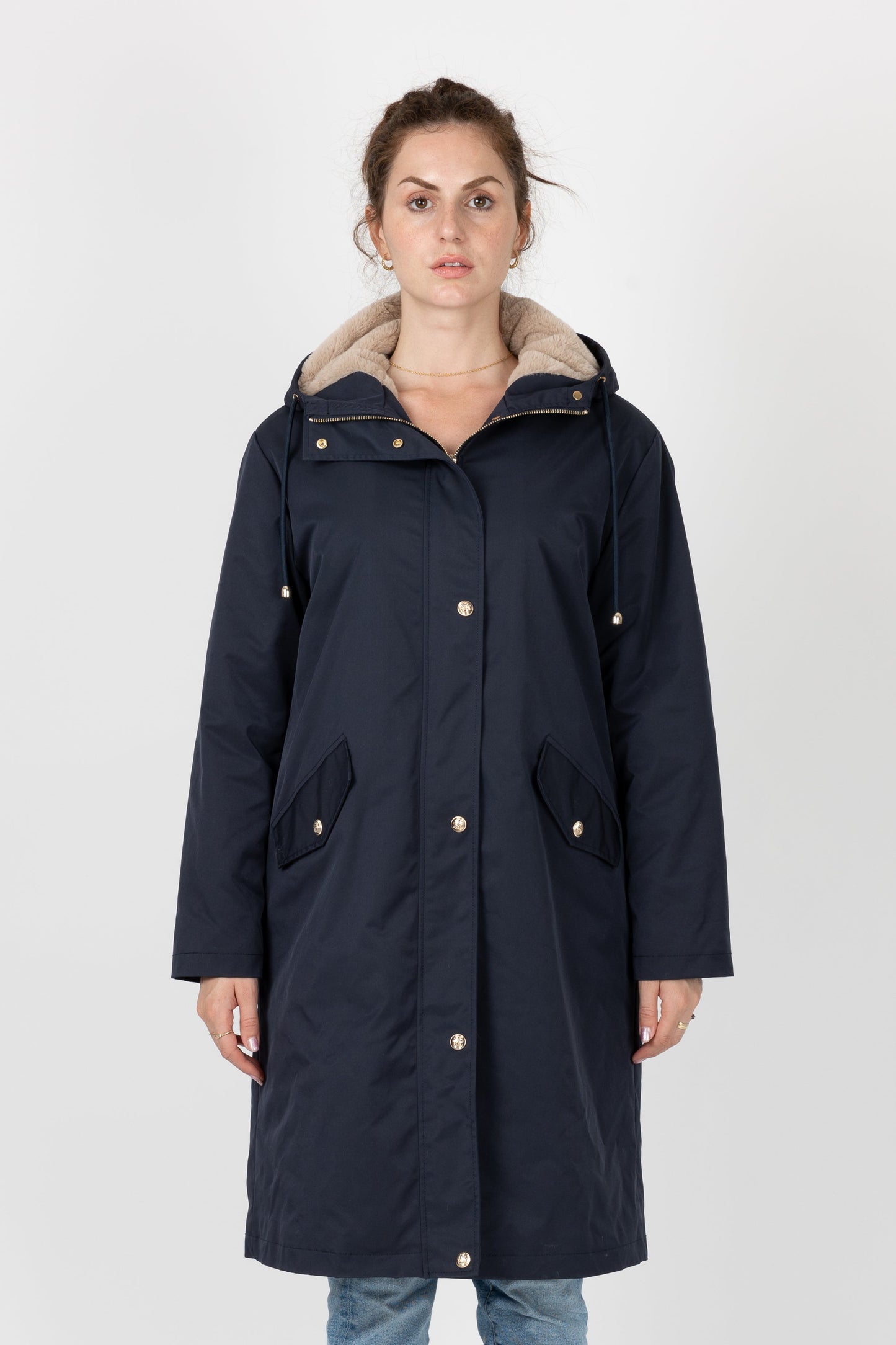 PARKA Á CAPUCHE INTÉRIEUR FAUSSE FOURRURE