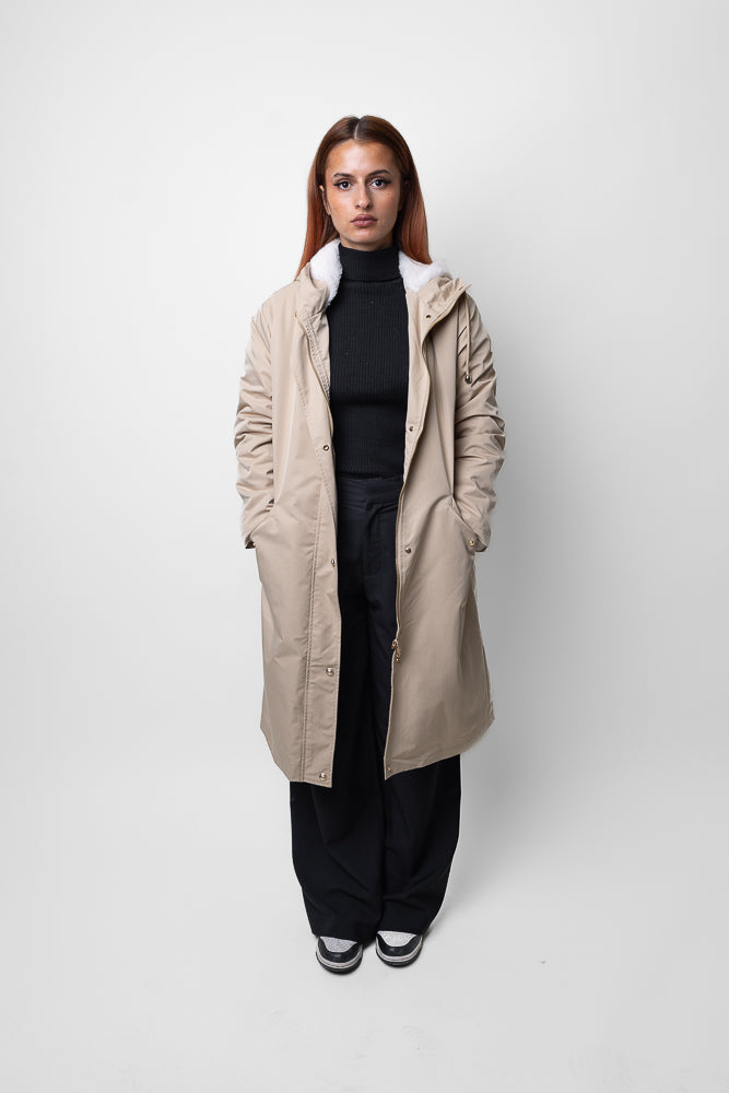 PARKA Á CAPUCHE INTÉRIEUR FAUSSE FOURRURE