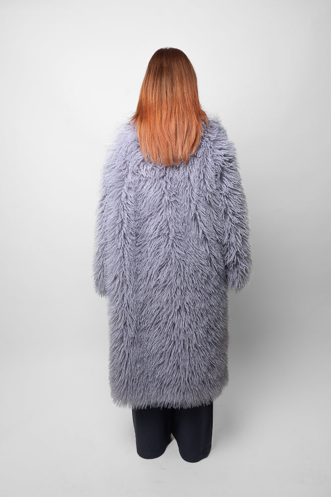 MANTEAU LONG EN FAUSSE FOURRURE