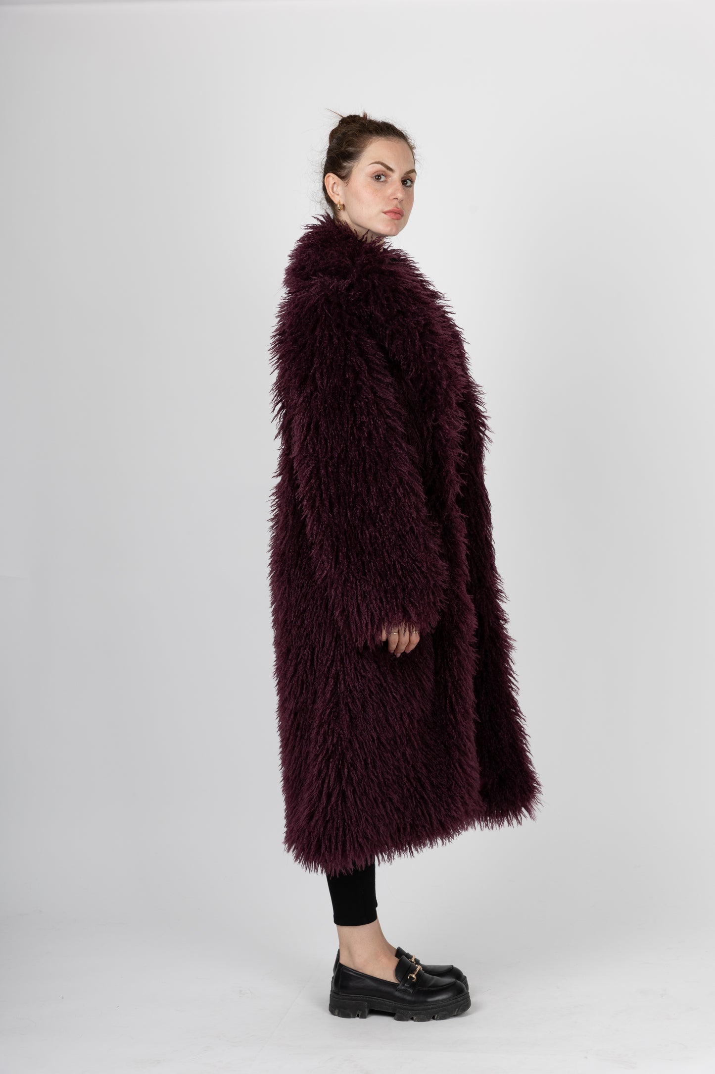 MANTEAU LONG EN FAUSSE FOURRURE