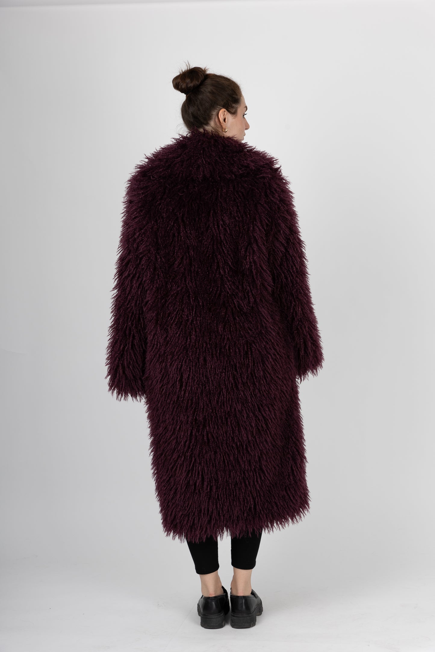 MANTEAU LONG EN FAUSSE FOURRURE