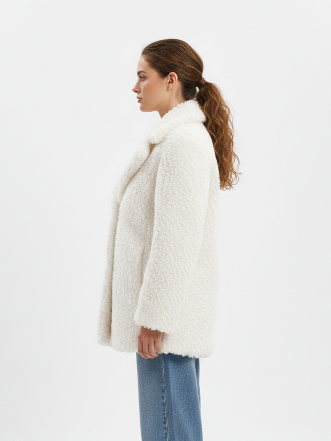 MANTEAU EN FAUSSE FOURRURE MOUTON