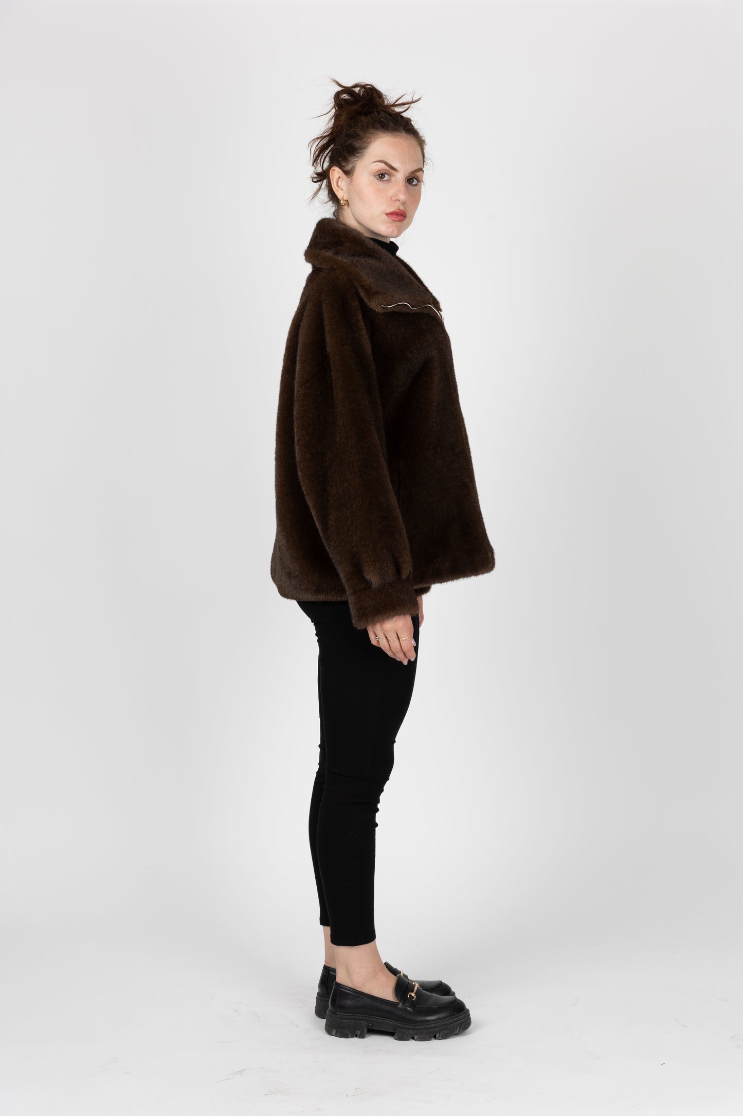 BLOUSON EN FAUSSE FOURRURE