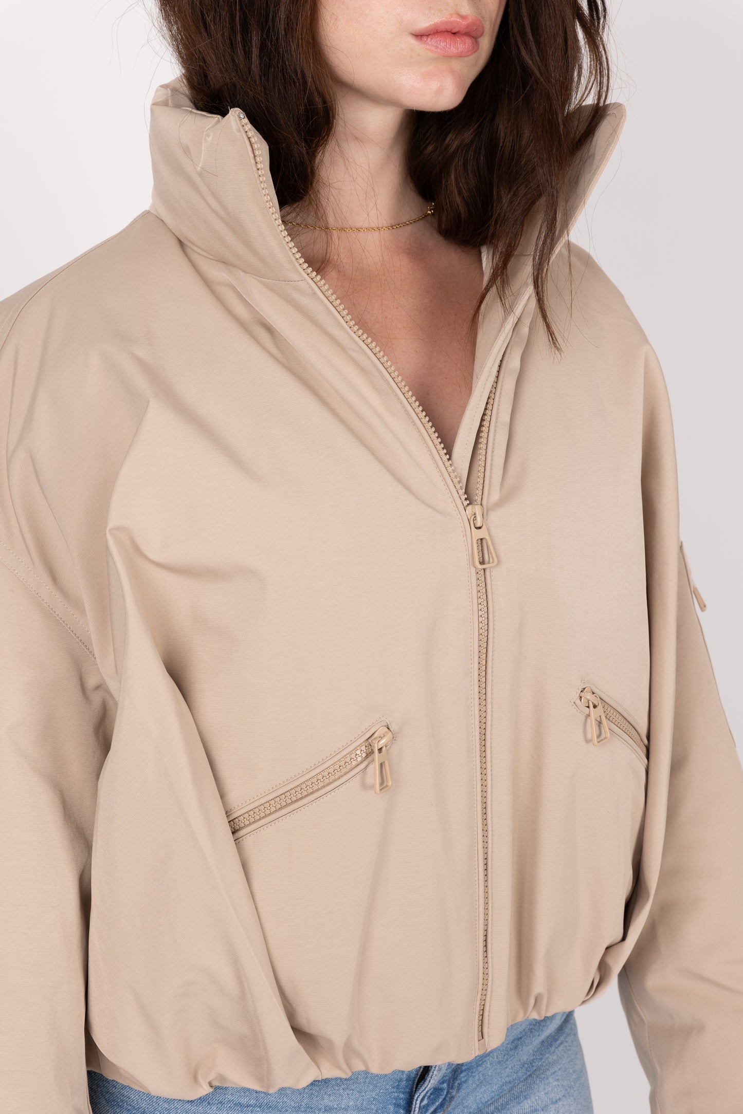 BLOUSON IMPERMÉABLE À EFFET BOULE