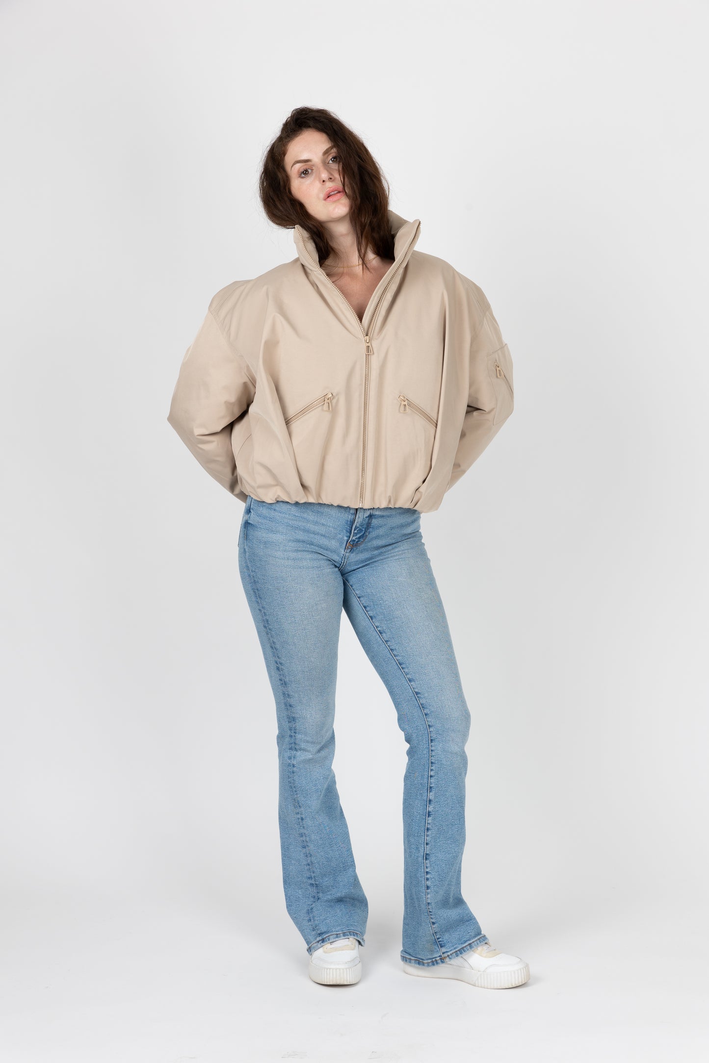 BLOUSON IMPERMÉABLE À EFFET BOULE