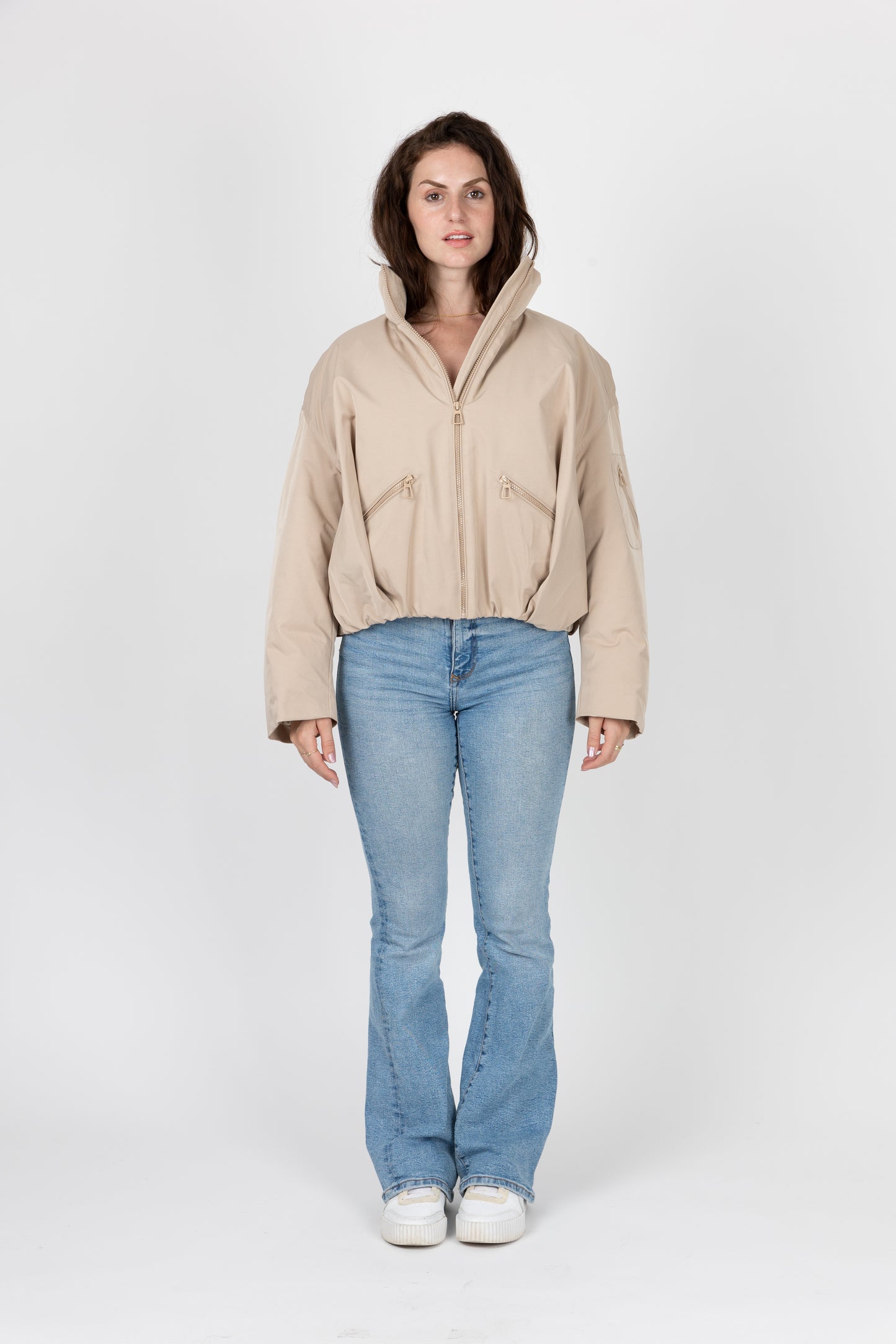 BLOUSON IMPERMÉABLE À EFFET BOULE
