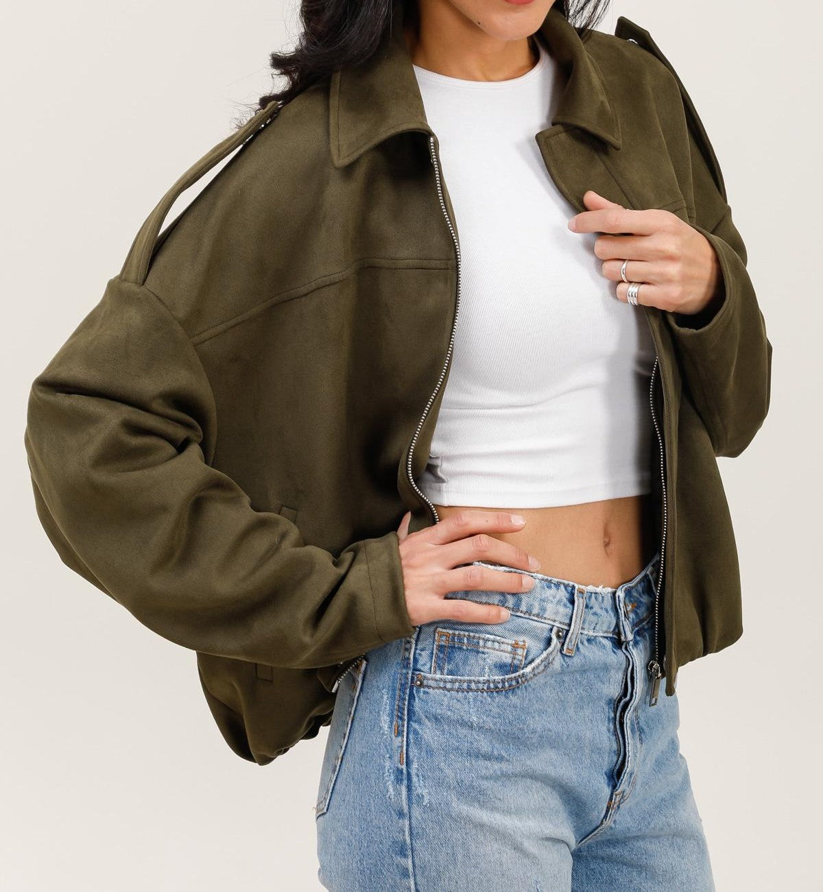 VESTE COURTE EFFET DAIM