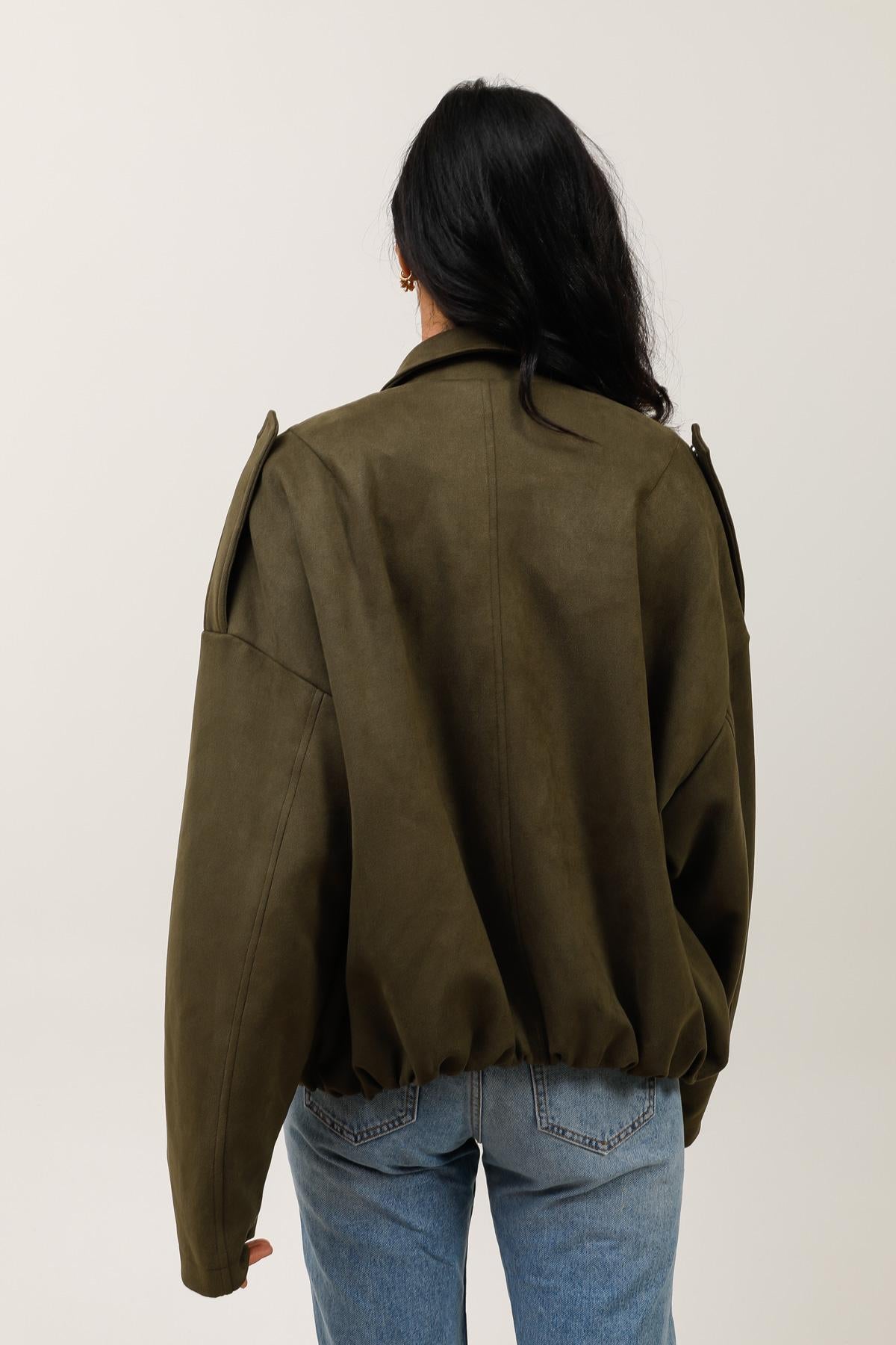 VESTE COURTE EFFET DAIM