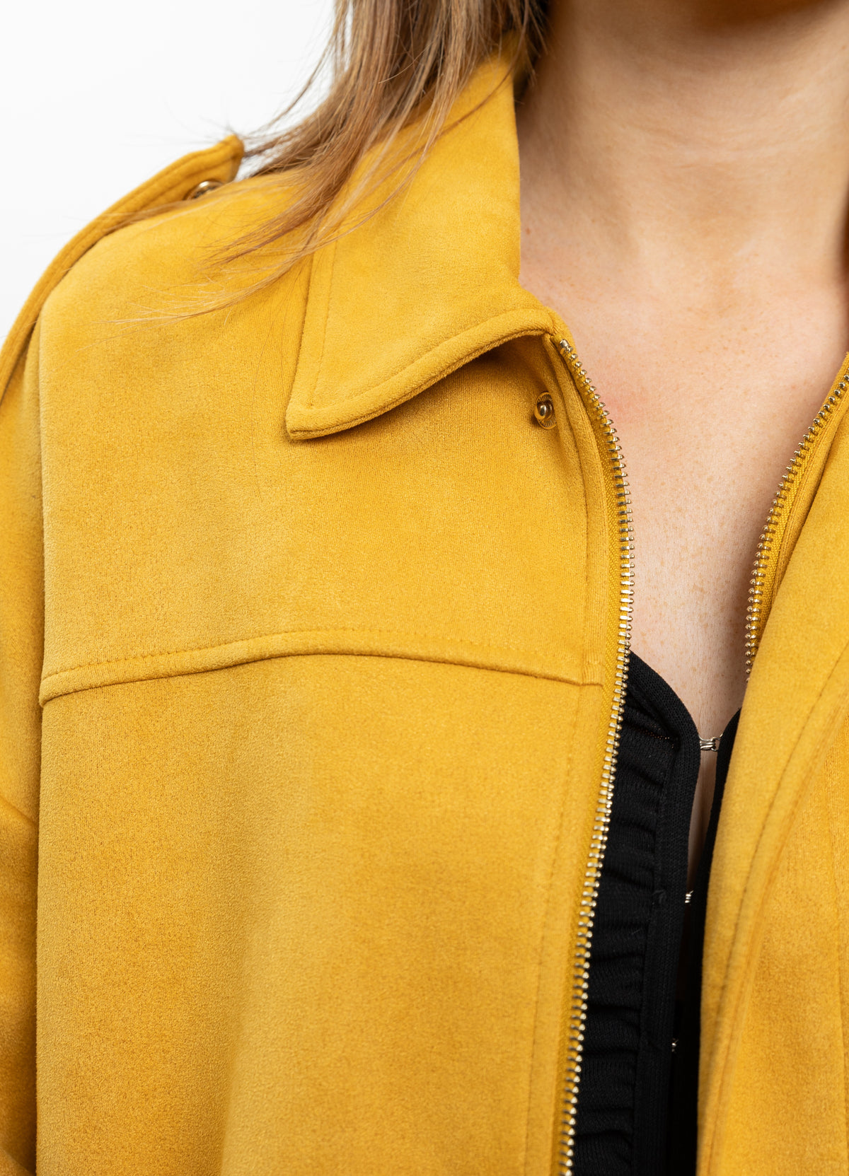 VESTE BOMBER OVERSIZE EFFET DAIM