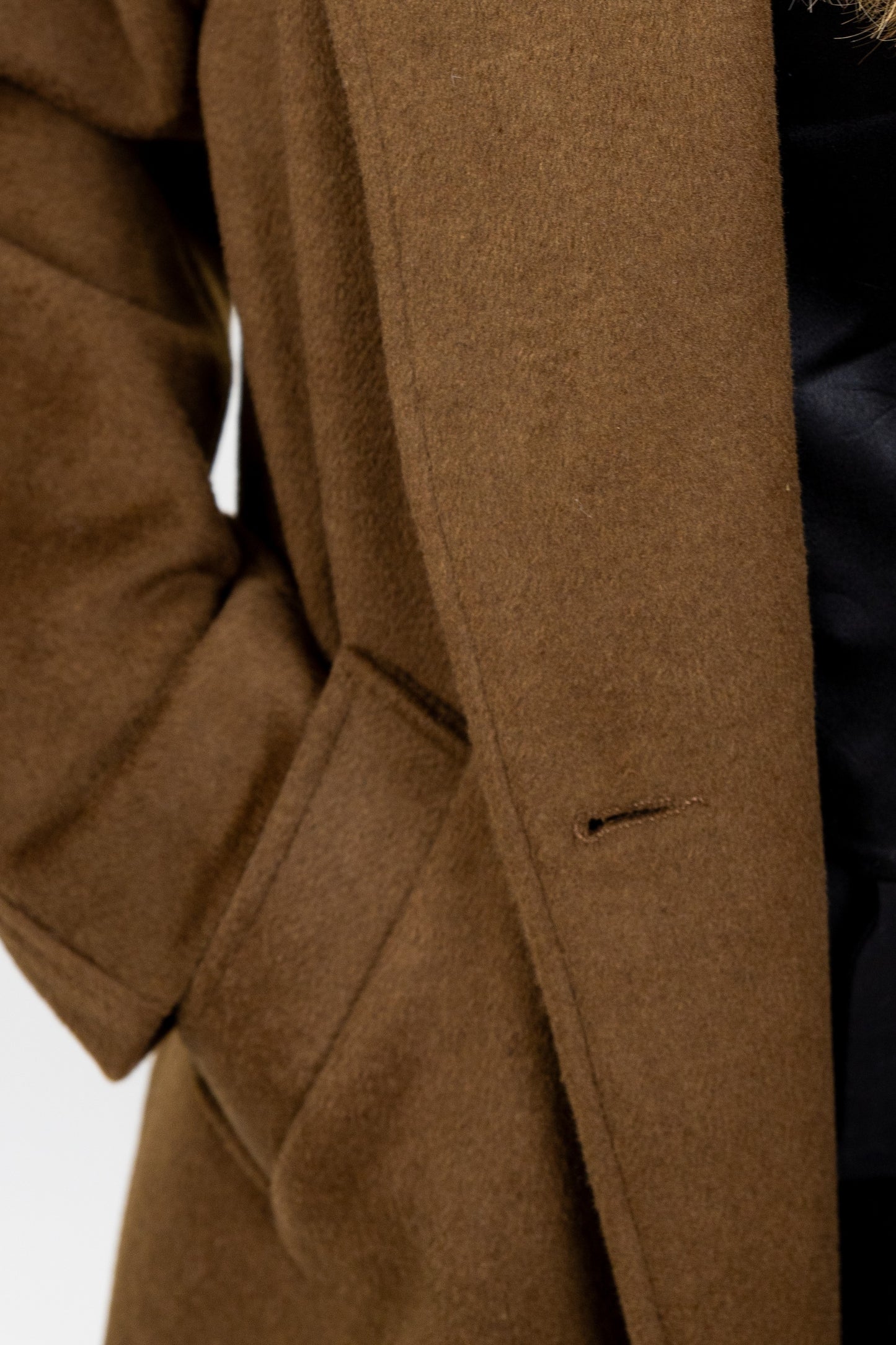 MANTEAU LONG EN LAINE MÉLANGÉE