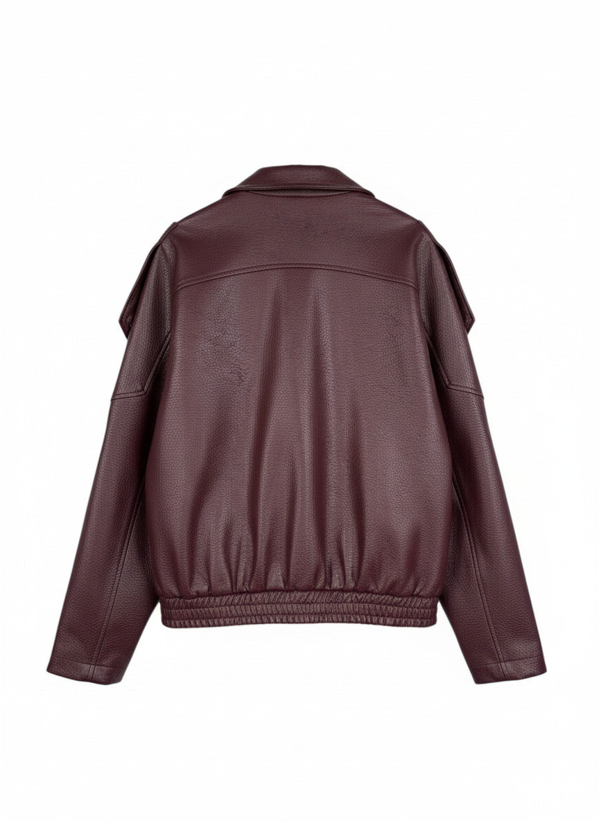 BLOUSON MOTARD EN SIMILICUIR