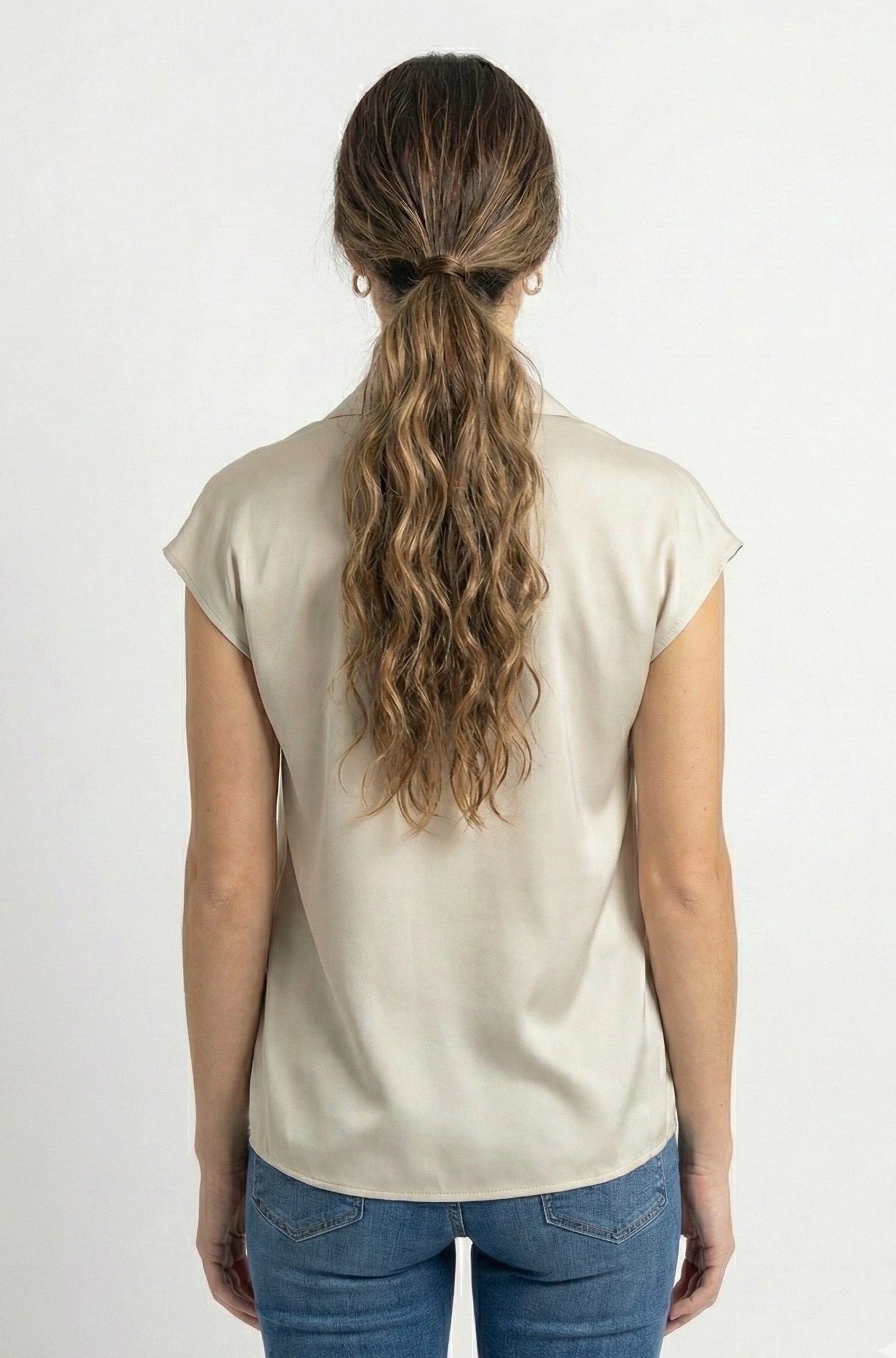 SATIN SHORT-SLEEVED SHIRT