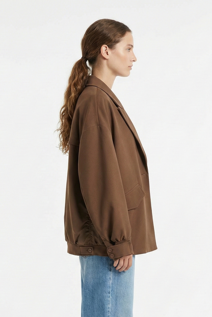 VESTE BLAZER BI-MATIÈRE