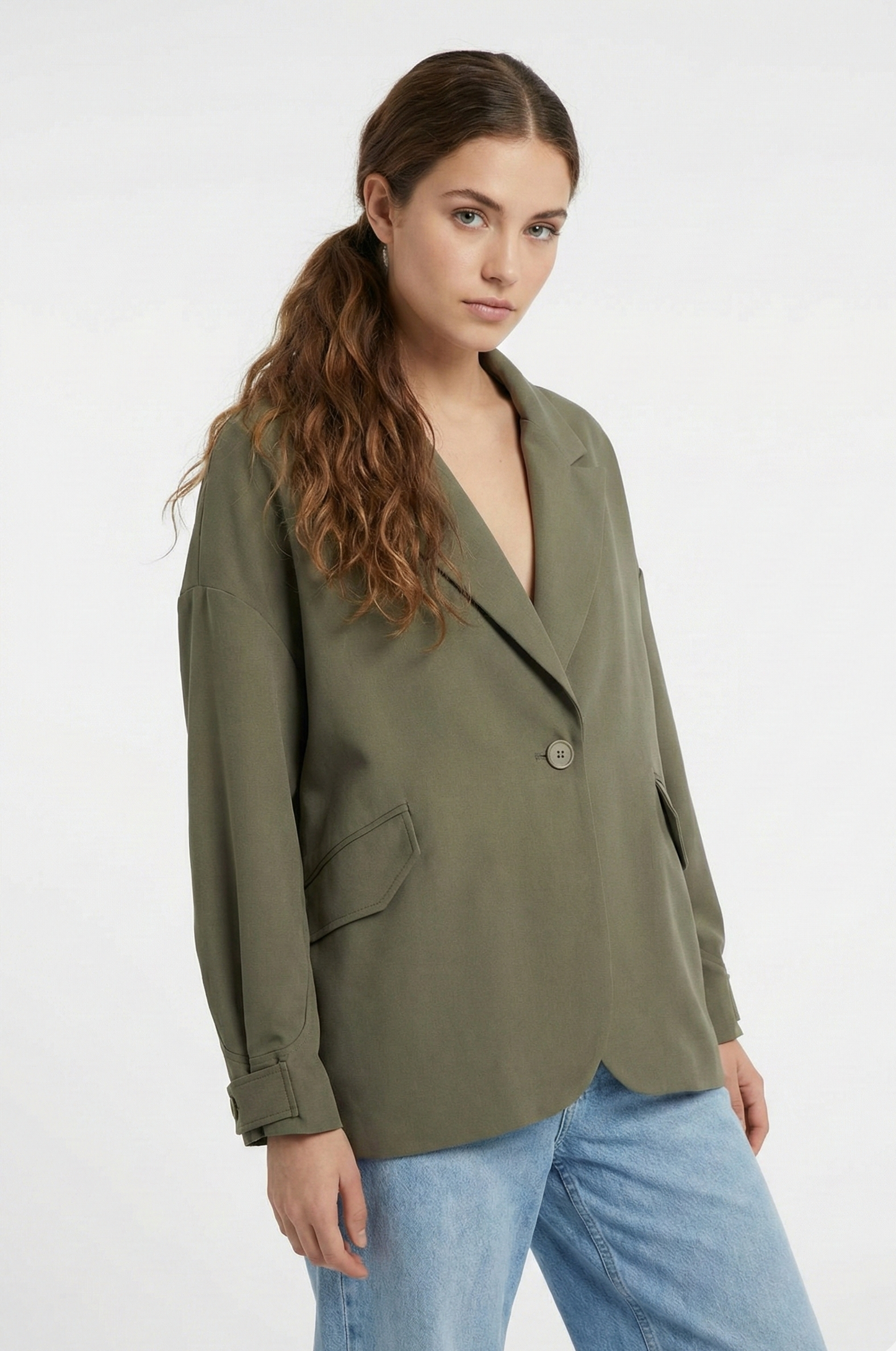 VESTE BLAZER BI-MATIÈRE