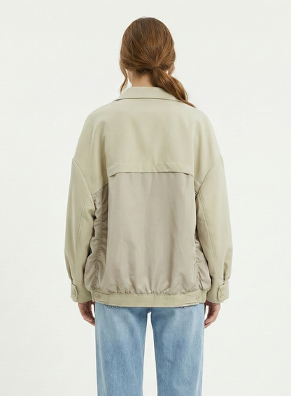 VESTE BLAZER BI-MATIÈRE