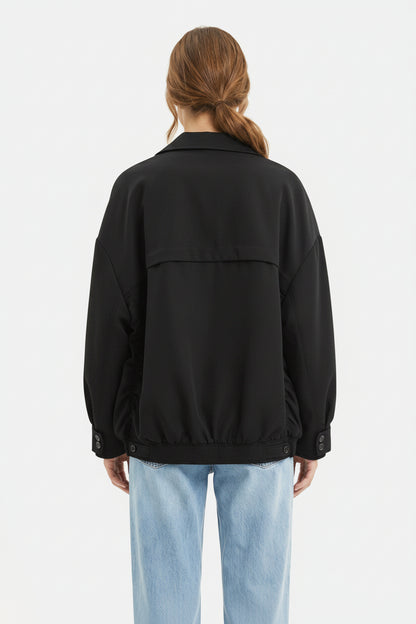 VESTE BLAZER BI-MATIÈRE