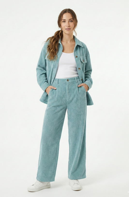 PANTALON EN VELOURS COTELÉ