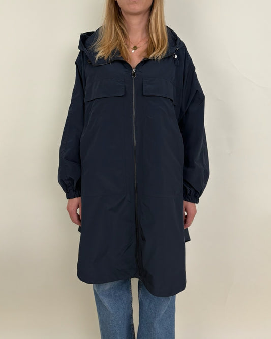 Parka larga con capucha