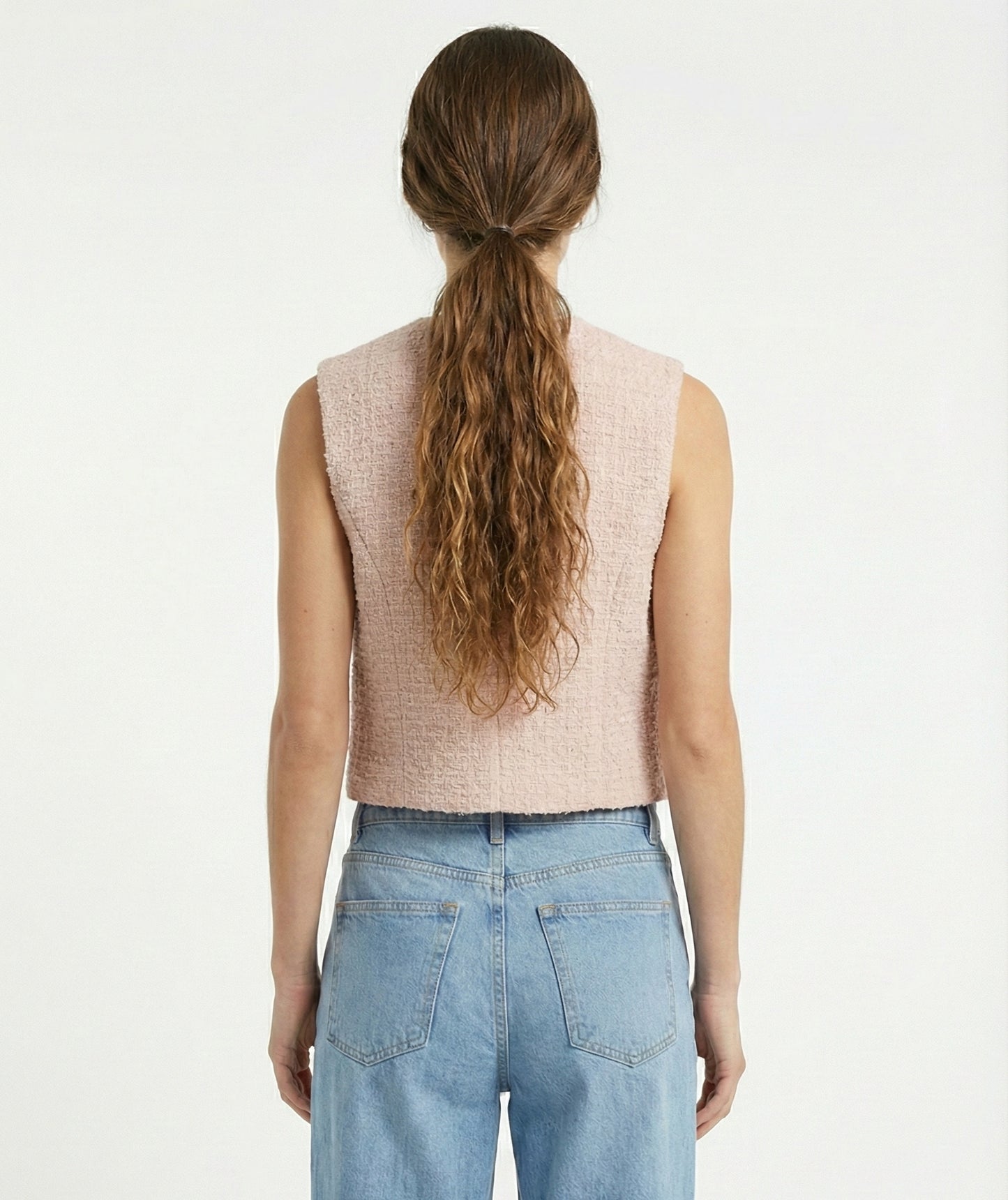 VESTE EN TWEED SANS MANCHES