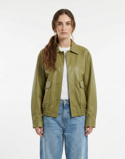 VESTE CAMIONNEUR OVERSIZE VERT