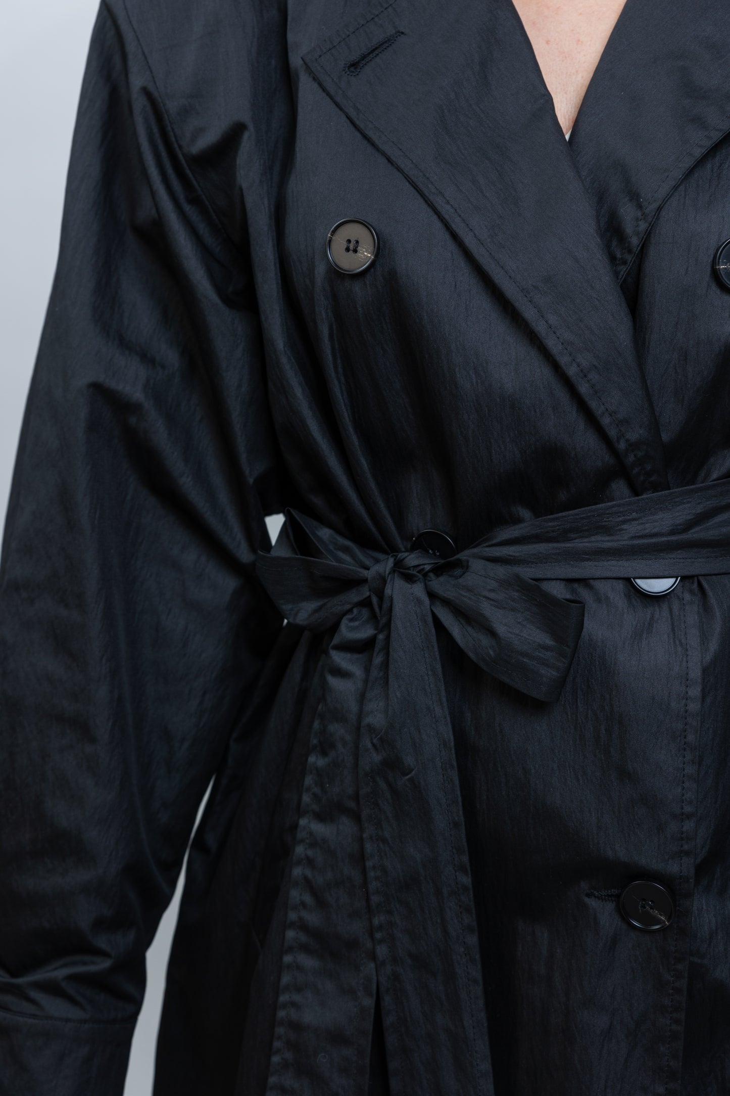 TRENCH LONG IMPERMÉABLE À CEINTURE