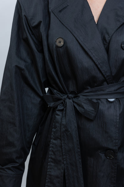 TRENCH LONG IMPERMÉABLE À CEINTURE