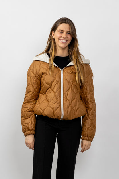 BLOUSON IMPERMÉABLE RÉVERSIBLE À CAPUCHE