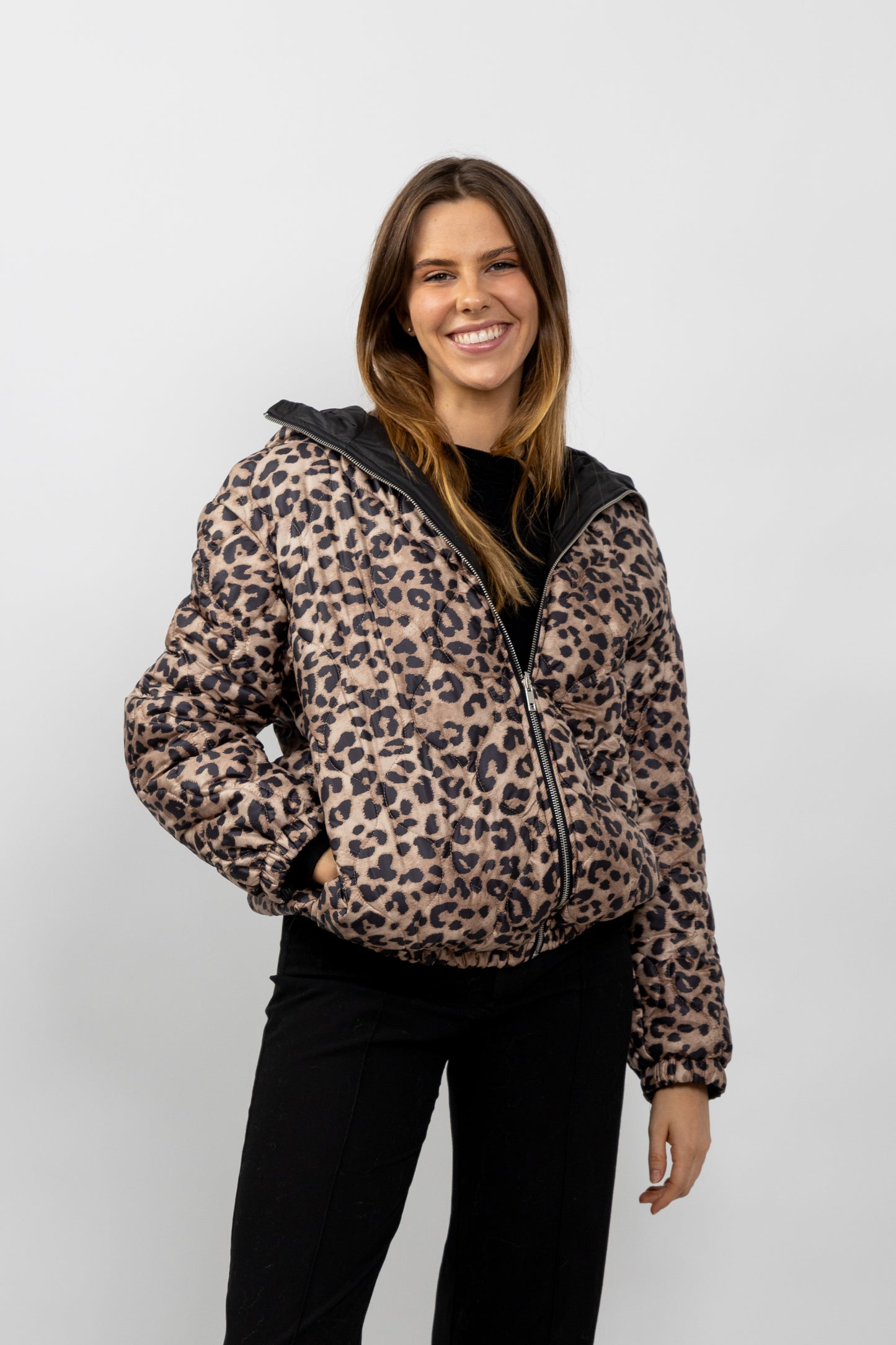 BLOUSON IMPERMÉABLE RÉVERSIBLE À CAPUCHE