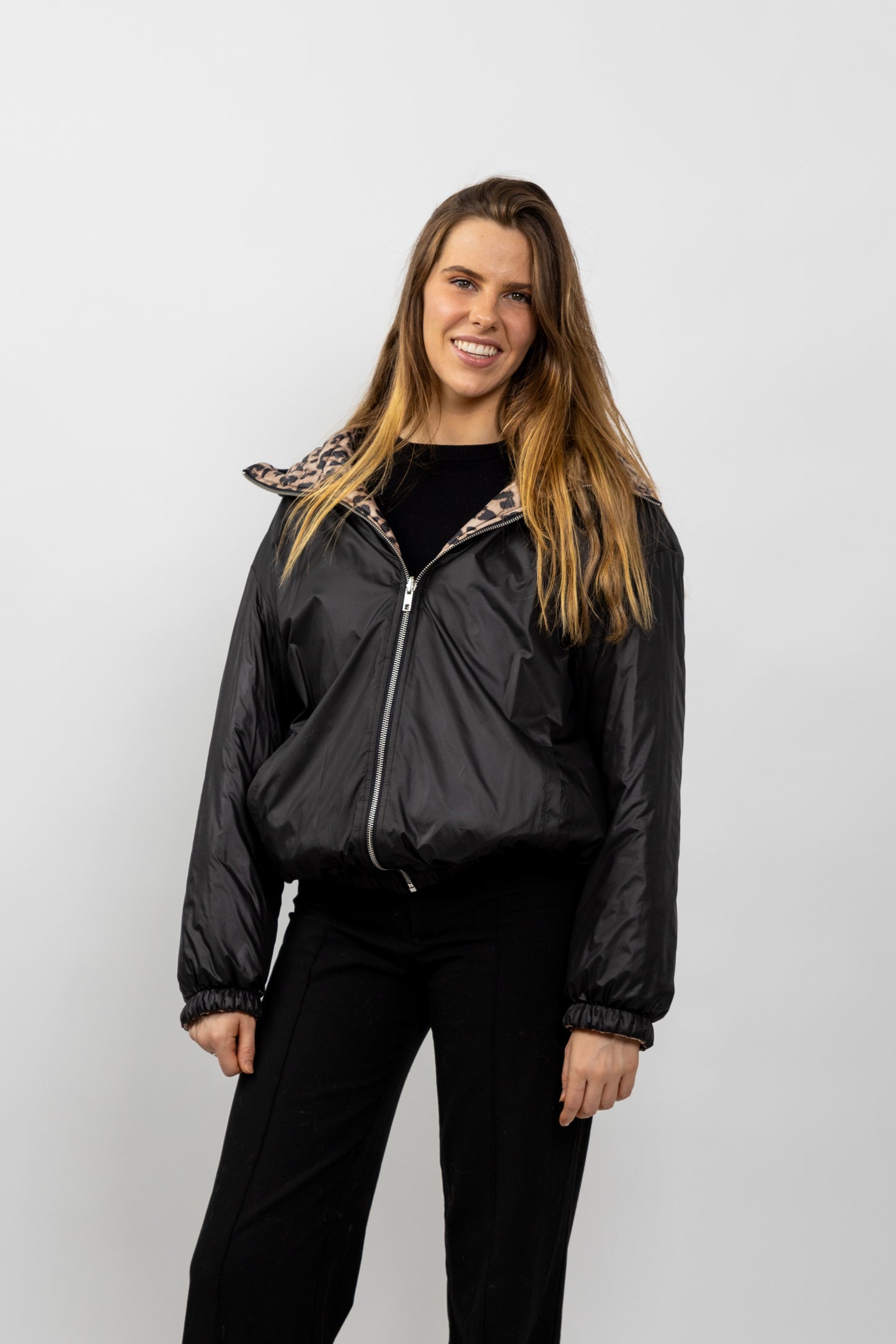 BLOUSON IMPERMÉABLE RÉVERSIBLE À CAPUCHE