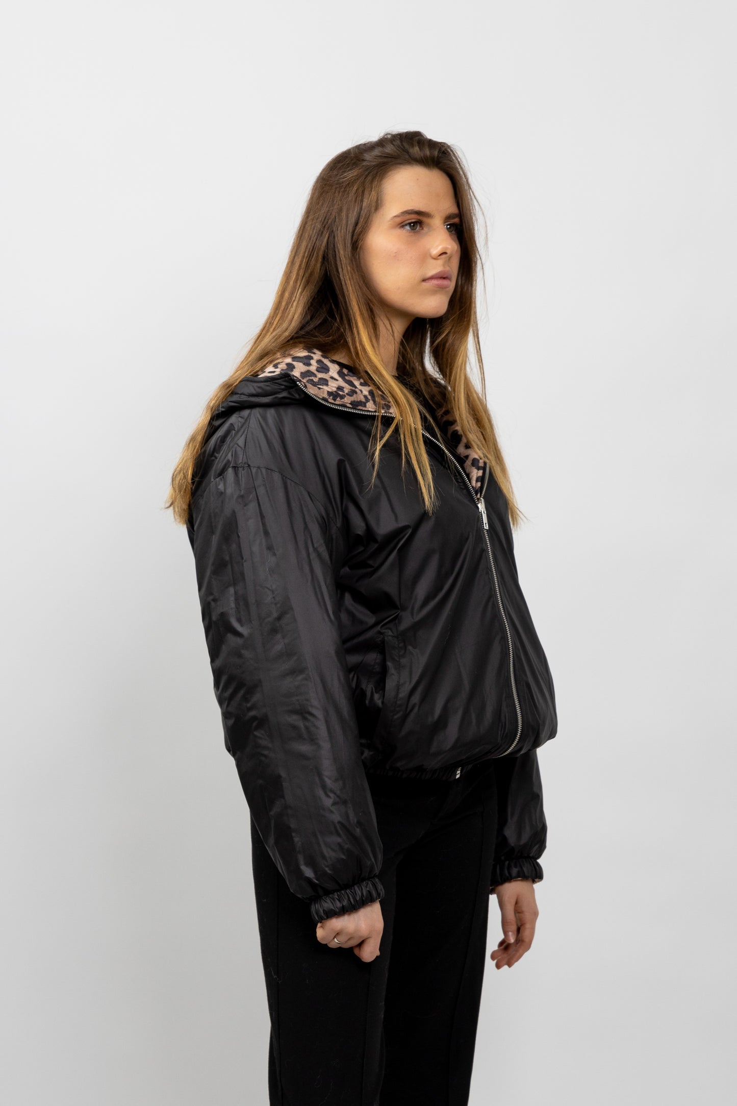 BLOUSON IMPERMÉABLE RÉVERSIBLE À CAPUCHE