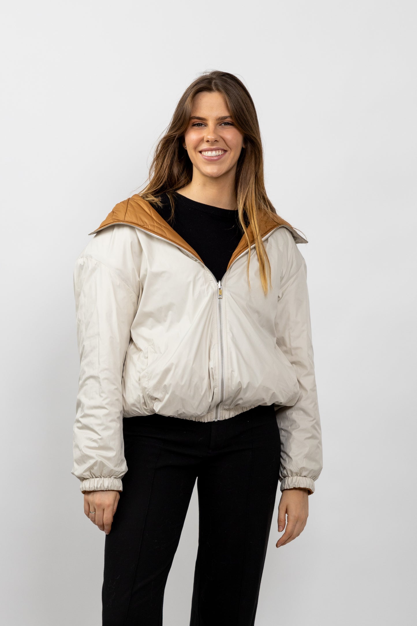 BLOUSON IMPERMÉABLE RÉVERSIBLE À CAPUCHE