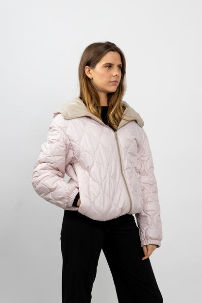 BLOUSON IMPERMÉABLE RÉVERSIBLE À CAPUCHE