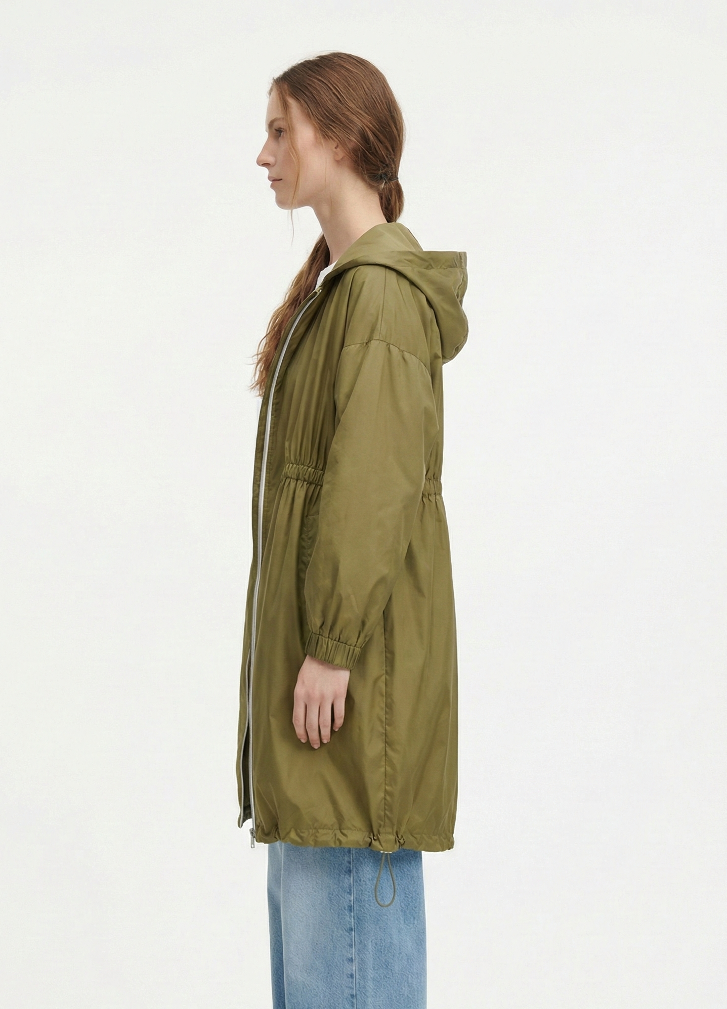 SATIN PARKA WITH HOOD