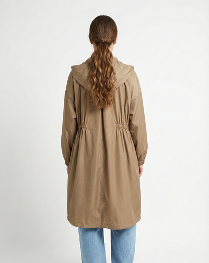 SATIN PARKA WITH HOOD