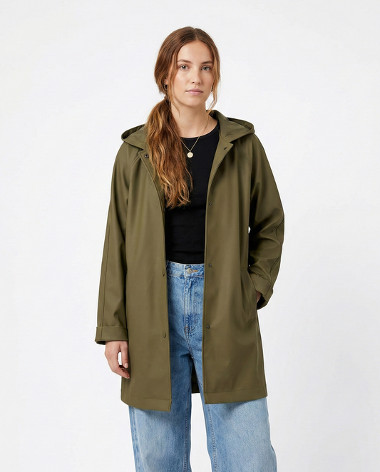 MID-LENGTH WATERPROOF PARKA WITH HOOD