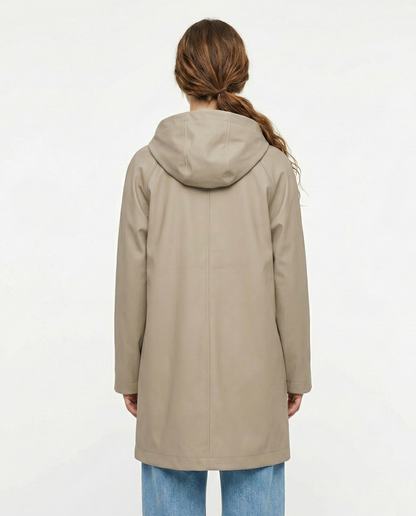 MID-LENGTH WATERPROOF PARKA WITH HOOD