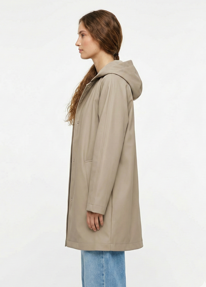 MID-LENGTH WATERPROOF PARKA WITH HOOD