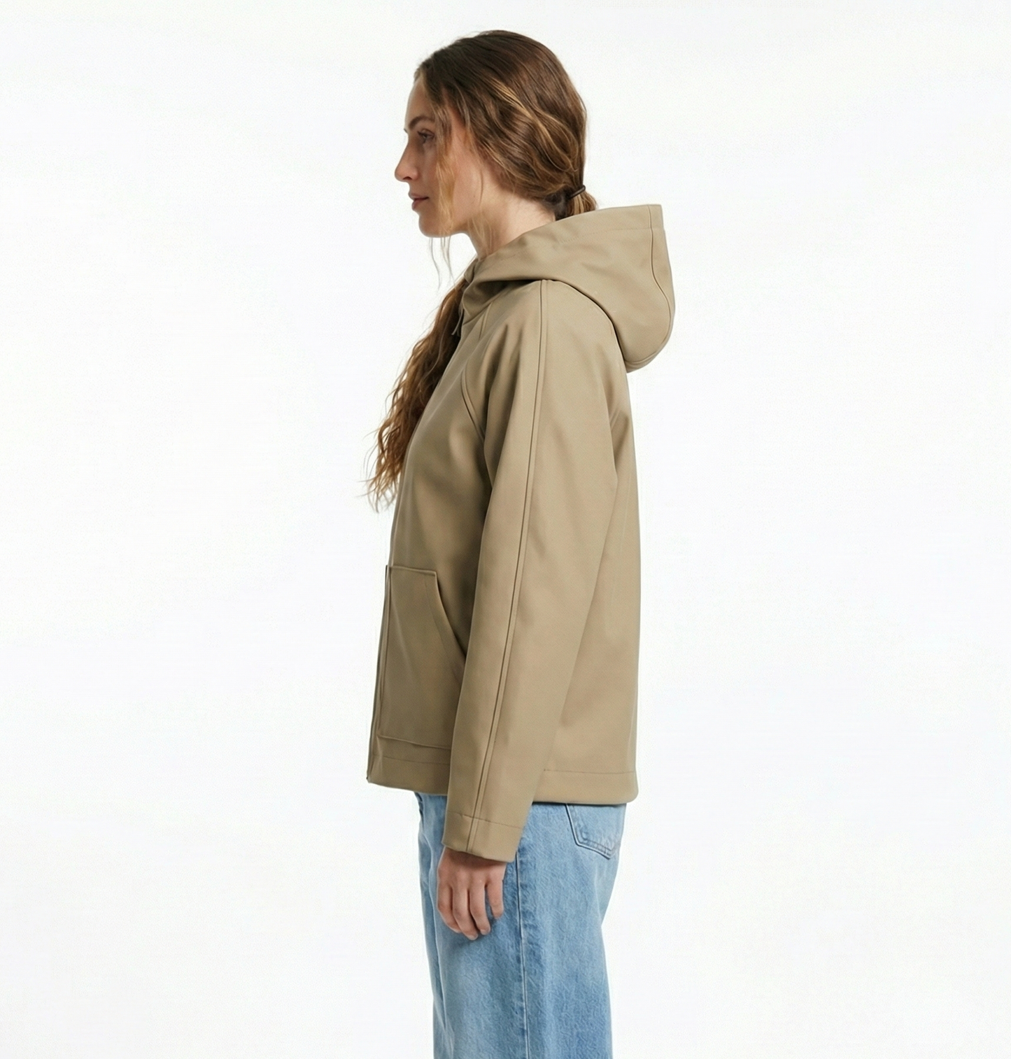 PARKA COURTE IMPERMÉABLE À CAPUCHE