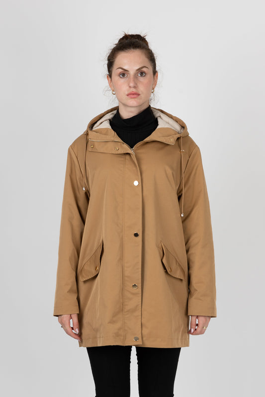 PARKA MI-LONGUE A CAPUCHE