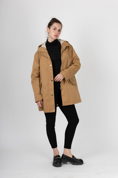 PARKA MI-LONGUE A CAPUCHE
