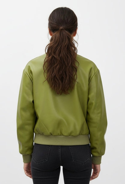 BLOUSON BOMBER EN SIMILICUIR