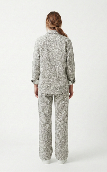 JEANS LARGE EN IMPRIMÉ LÉOPARD