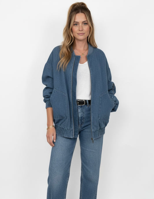 BLOUSON BOMBER EN JEAN